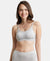 Wirefree Non Padded Super Combed Cotton Elastane Full Coverage Uniform Bra with Detachable Straps - Steel Grey Melange-1