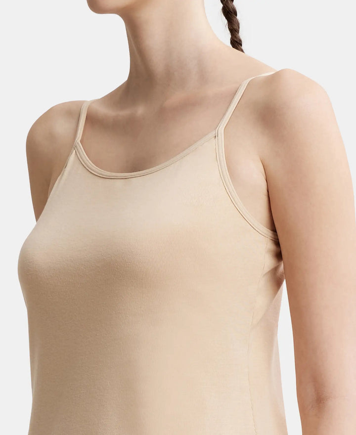 Super Combed Cotton Rib Camisole for Teens with Adjustable Straps - Skin-6