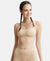 Wirefree Padded Super Combed Cotton Elastane Full Coverage Slip-On Uniform Bra with Concealed Underband - Skin-1