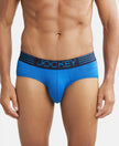 Microfiber Mesh Elastane Performance Brief with StayDry Technology - Move Blue-1
