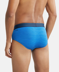 Microfiber Mesh Elastane Performance Brief with StayDry Technology - Move Blue-3