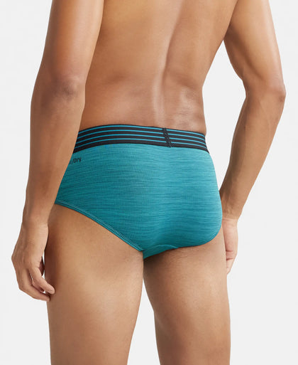 Microfiber Mesh Elastane Performance Brief with StayDry Technology - Ocean Depth-3