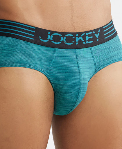 Microfiber Mesh Elastane Performance Brief with StayDry Technology - Ocean Depth-6