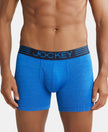 Microfiber Mesh Elastane Performance Boxer Brief with StayDry Technology - Move Blue-1