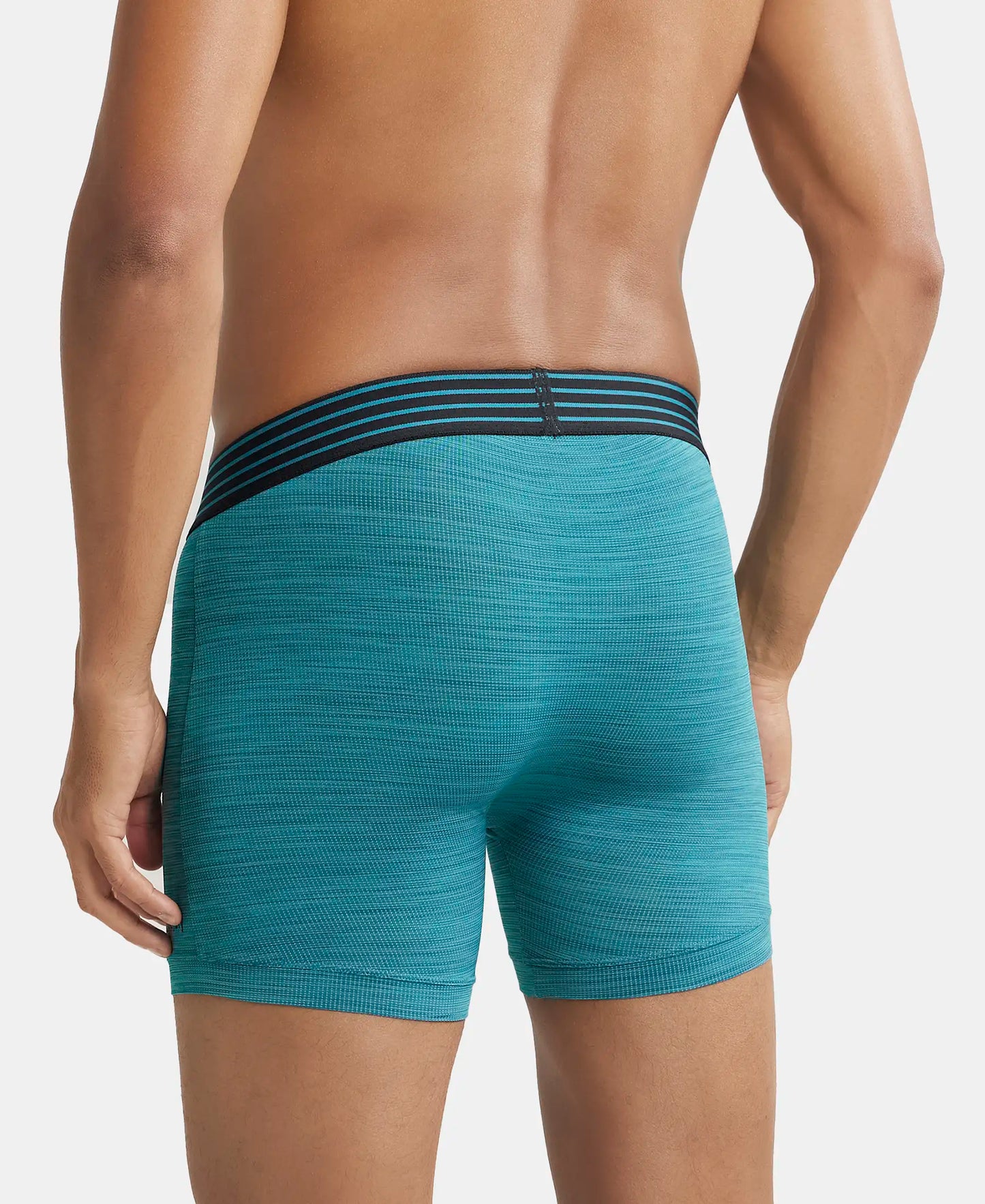 Tencel Micro Modal Cotton Elastane Stretch Regular Fit Checkered Sleep Shorts with Side Pockets - Mid Blue Print1-3