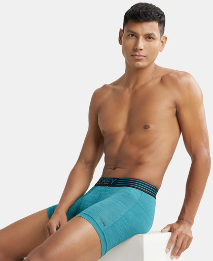 Tencel Micro Modal Cotton Elastane Stretch Regular Fit Checkered Sleep Shorts with Side Pockets - Mid Blue Print1-5