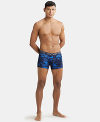 Microfiber Mesh Elastane Printed Performance Trunk with StayDry Technology - Move Blue-4