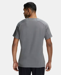 Super Combed Cotton Blend Graphic Printed Round Neck Half Sleeve T-Shirt with Stay Fresh Treatment - Quiet Shade-3