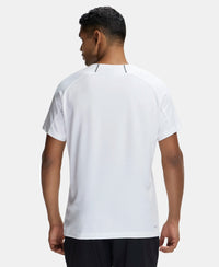 Super Combed Cotton Blend Graphic Printed Round Neck Half Sleeve T-Shirt with Stay Fresh Treatment - White-3