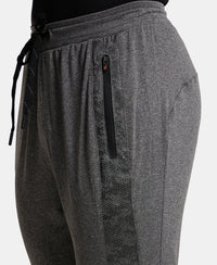 Microfiber Elastane Stretch Jogger with Zipper Pockets and StayDry Treatment - Black Grindle-7