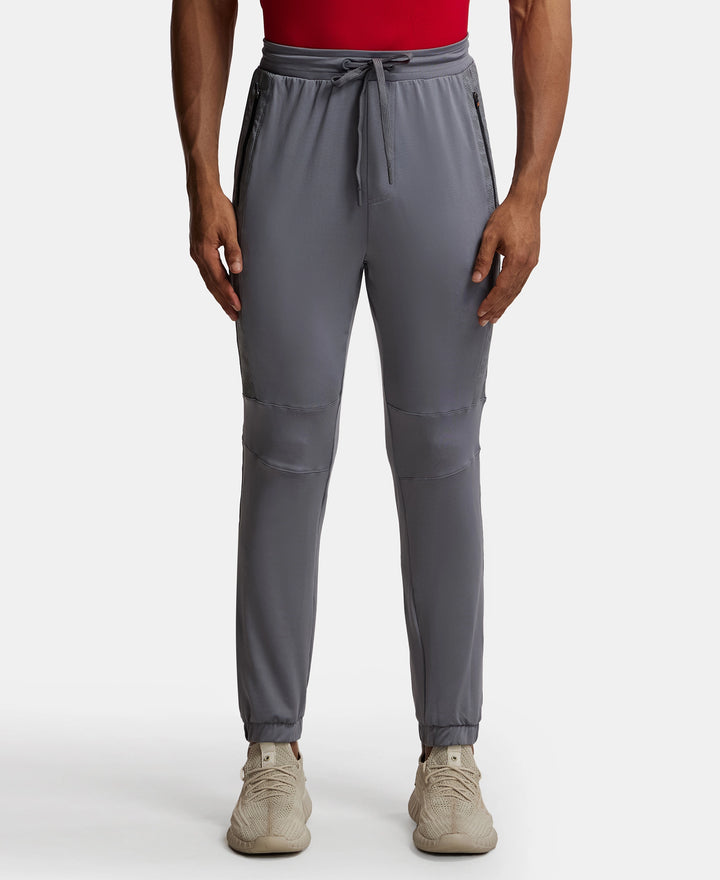 Microfiber Elastane Stretch Jogger with Zipper Pockets and StayDry Treatment - Quiet Shade-1