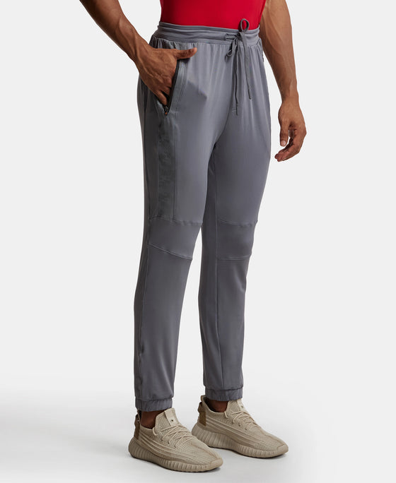 Microfiber Elastane Stretch Jogger with Zipper Pockets and StayDry Treatment - Quiet Shade-2