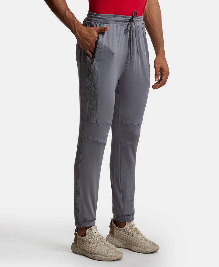 Microfiber Elastane Stretch Jogger with Zipper Pockets and StayDry Treatment - Quiet Shade-2