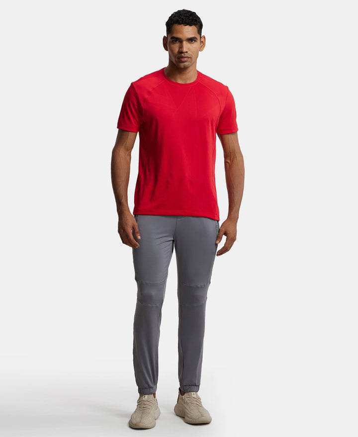Microfiber Elastane Stretch Jogger with Zipper Pockets and StayDry Treatment - Quiet Shade-4