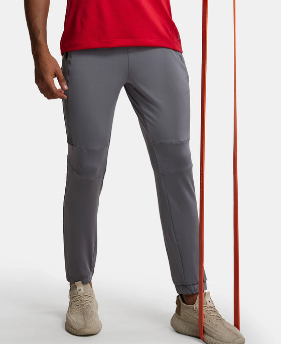 Microfiber Elastane Stretch Jogger with Zipper Pockets and StayDry Treatment - Quiet Shade-5