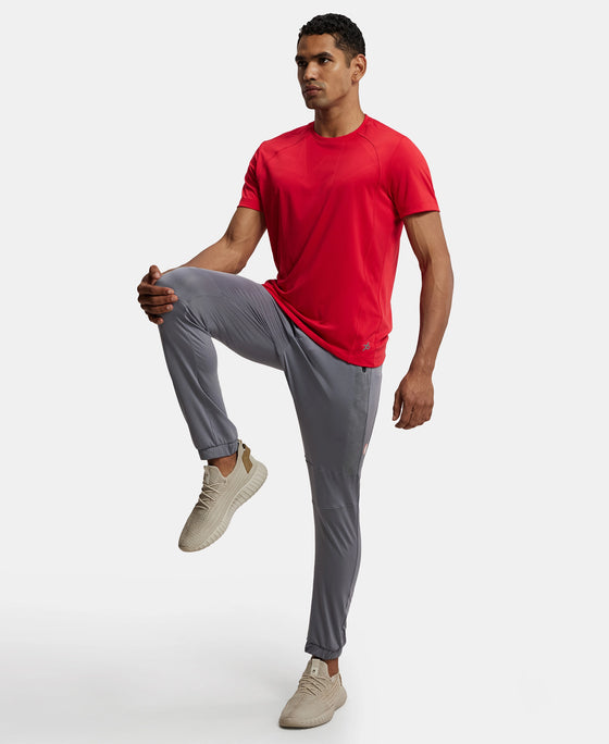 Microfiber Elastane Stretch Jogger with Zipper Pockets and StayDry Treatment - Quiet Shade-6