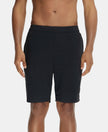 Lightweight Microfiber Shorts with Zipper Pockets and StayFresh Treatment - Black-1