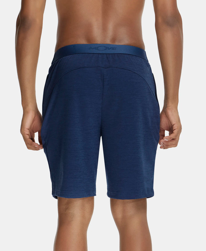Lightweight Microfiber Shorts with Zipper Pockets and StayFresh Treatment - Insignia Blue-3