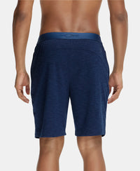 Lightweight Microfiber Shorts with Zipper Pockets and StayFresh Treatment - Navy-3