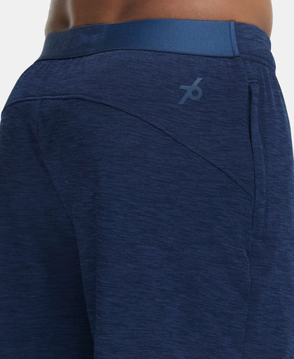 Lightweight Microfiber Shorts with Zipper Pockets and StayFresh Treatment - Navy-7