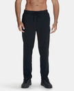 Recycled Microfiber Elastane Stretch Trackpant with Zipper Pockets and StayFresh Treatment - Black-1