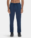 Recycled Microfiber Elastane Stretch Trackpant with Zipper Pockets and StayFresh Treatment - Navy-1