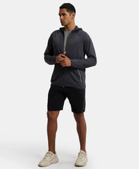 Microfiber Elastane Stretch Performance Hoodie Jacket with StayDry and StayFresh Technology - Graphite-4
