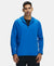 Micro Modal Fiber Relaxed Fit Graphic Print Round Neck Half Sleeve T-Shirt With Curved Hem Styling - Classic Navy-1
