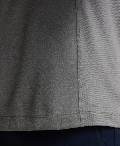 Recycled Microfiber Elastane Stretch Half Sleeve Round Neck T-Shirt with Breathable Mesh - Quiet Shade-7