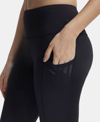 Tactel Microfiber Elastane Slim Fit Capri with Side Pockets - Black-8