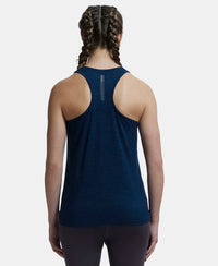 Microfiber Fabric Graphic Printed Racerback Styled Tank Top - Cosmic Sapphire-3