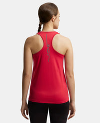 Microfiber Fabric Graphic Printed Racerback Styled Tank Top - Virtual Pink-3