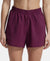 Lightweight Microfiber Fabric Straight Fit Shorts with Zipper Pockets - Grape Wine-1