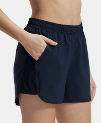 Lightweight Microfiber Fabric Straight Fit Shorts with Zipper Pockets - Sky Captain-2