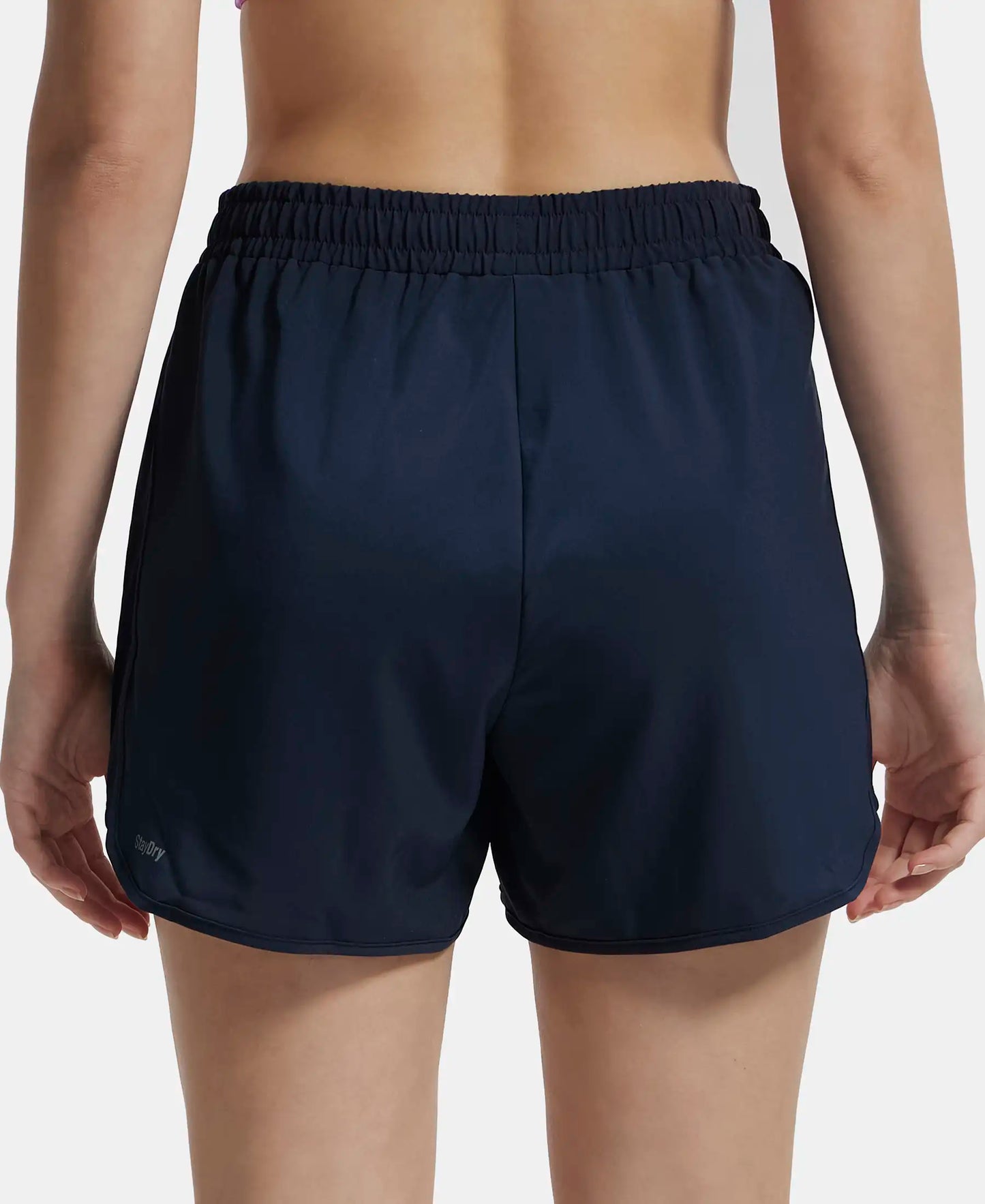 Lightweight Microfiber Fabric Straight Fit Shorts with Zipper Pockets - Sky Captain-3