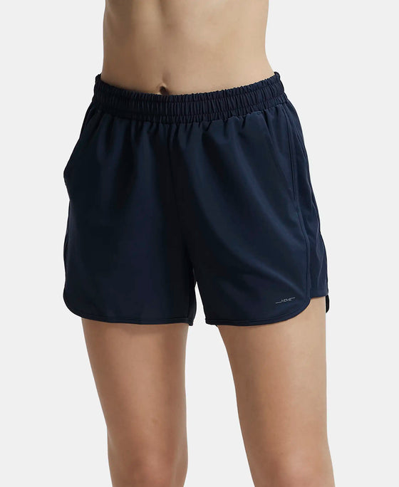 Lightweight Microfiber Fabric Straight Fit Shorts with Zipper Pockets - Sky Captain-5