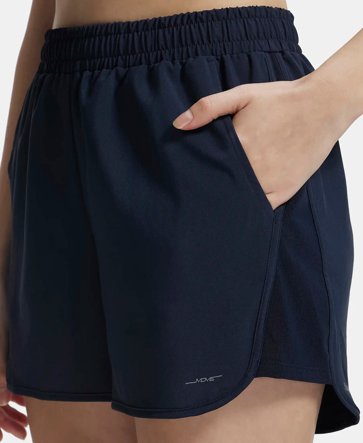 Lightweight Microfiber Fabric Straight Fit Shorts with Zipper Pockets - Sky Captain-7