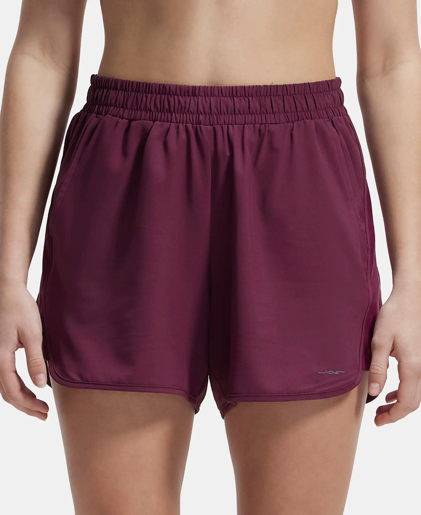 Lightweight Microfiber Fabric Straight Fit Shorts with Zipper Pockets - Wine Tasting-1