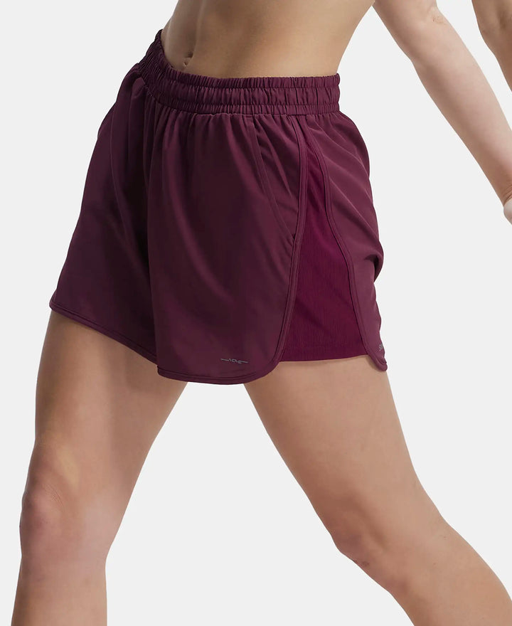 Lightweight Microfiber Fabric Straight Fit Shorts with Zipper Pockets - Wine Tasting-5