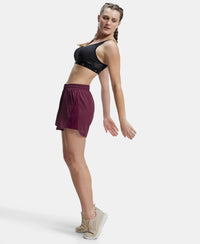 Lightweight Microfiber Fabric Straight Fit Shorts with Zipper Pockets - Wine Tasting-6
