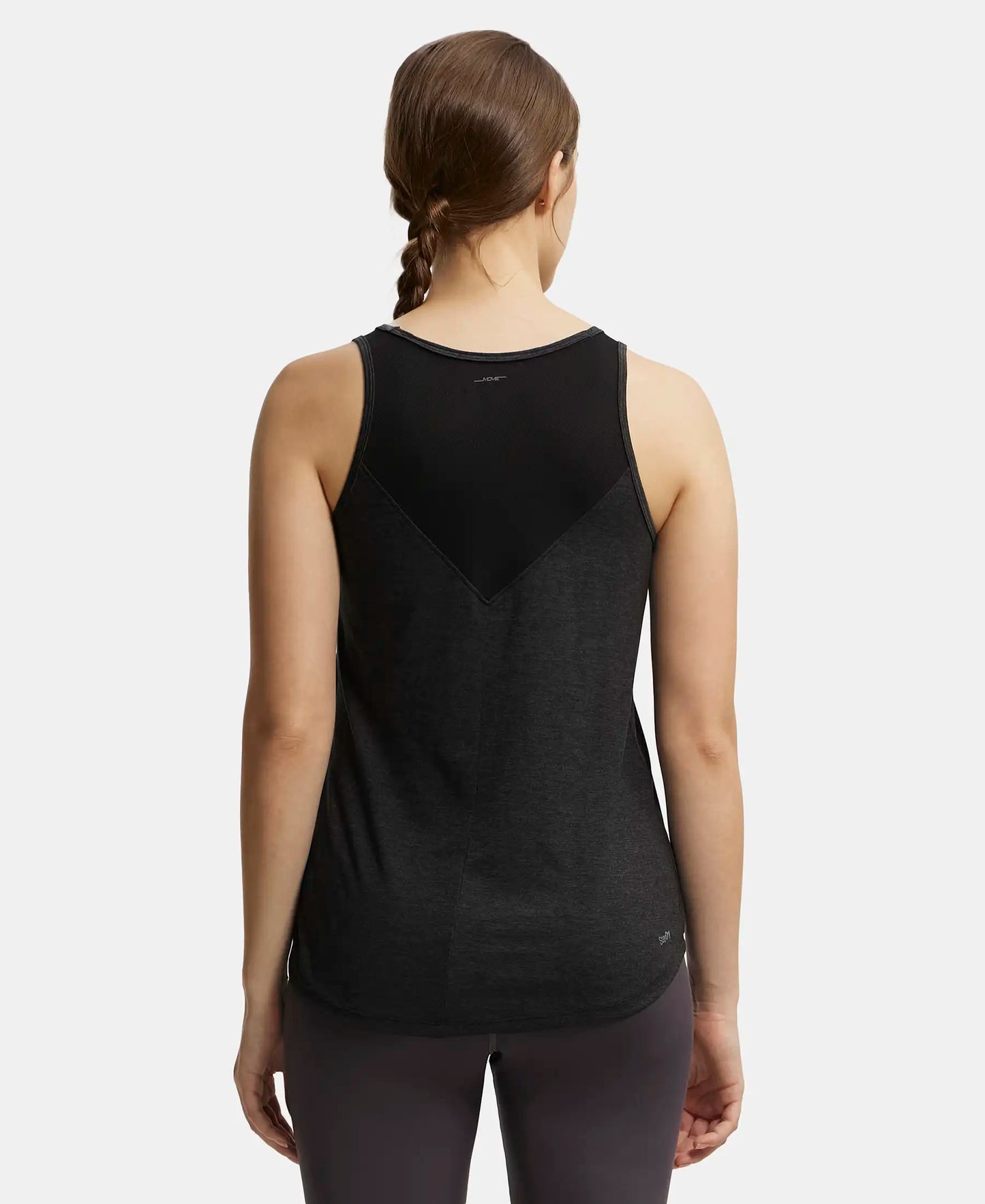 Microfiber Fabric Graphic Printed Tank Top With Breathable Mesh - Black-3