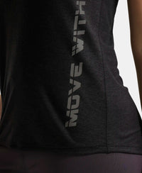Microfiber Fabric Graphic Printed Tank Top With Breathable Mesh - Black-7