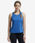 Microfiber Fabric Graphic Printed Tank Top With Breathable Mesh - Bright Cobalt-1