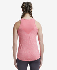 Microfiber Fabric Graphic Printed Tank Top With Breathable Mesh - Coral-3