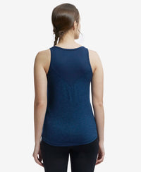 Microfiber Fabric Graphic Printed Tank Top With Breathable Mesh - Cosmic Sapphire-3