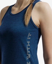 Microfiber Fabric Graphic Printed Tank Top With Breathable Mesh - Cosmic Sapphire-7