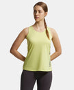 Microfiber Fabric Graphic Printed Tank Top With Breathable Mesh - Daiquiri Green-1