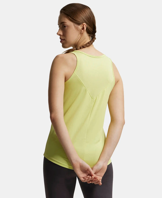 Microfiber Fabric Graphic Printed Tank Top With Breathable Mesh - Daiquiri Green-3