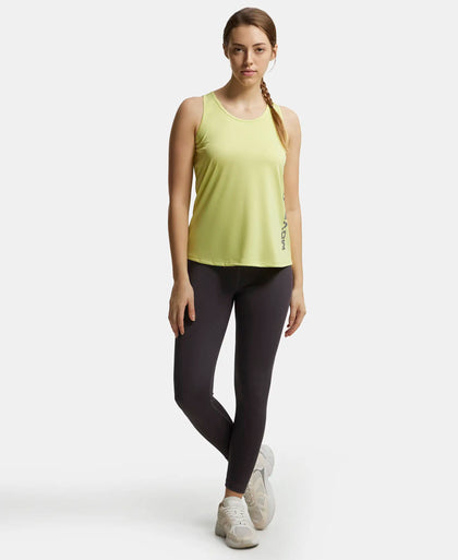 Microfiber Fabric Graphic Printed Tank Top With Breathable Mesh - Daiquiri Green-4