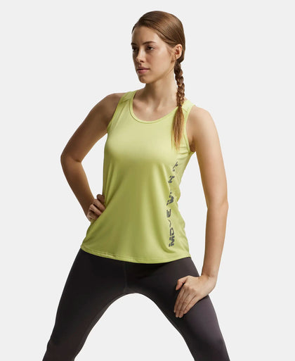 Microfiber Fabric Graphic Printed Tank Top With Breathable Mesh - Daiquiri Green-6